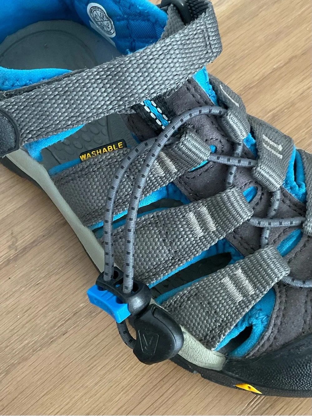 KEEN Kids Newport H2 Grey Blue Water Sandals Hiking Shoes Sz 13 Camping Gorpcore